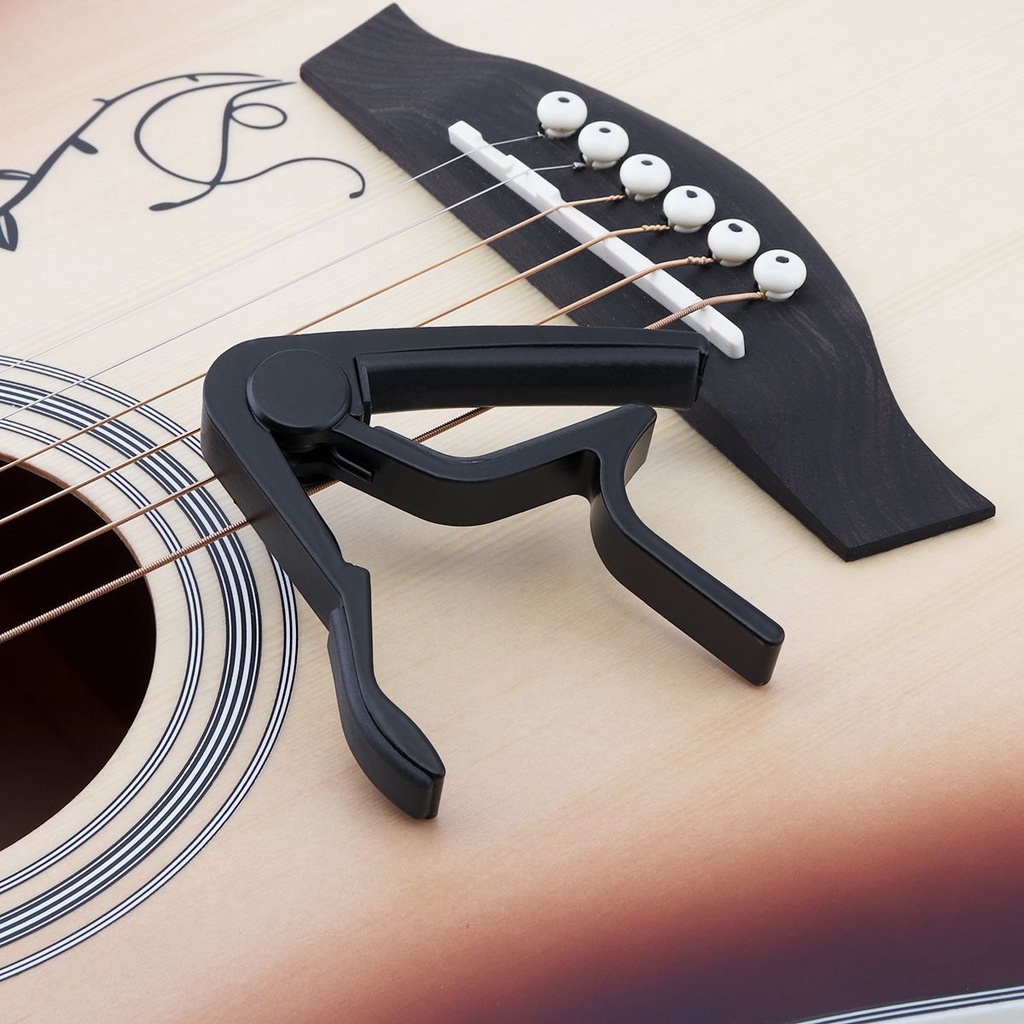 Capo Gitar Bahan Metal Alloy Dengan Bantalan Silicon Yang Sempurna Untuk Ukulele Gitar Tuning