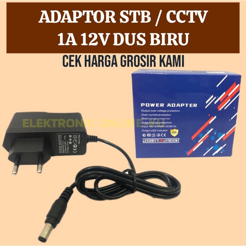 ADAPTOR TEMPEL STB / CCTV 1A 12V DUS BIRU