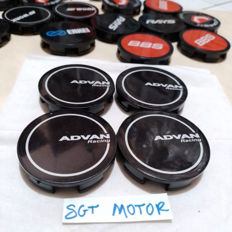 Dop Roda Tutup velg Racing Variasi Avanza Xenia Grand max Luxio Diameter 5.7cm harga set motif Advan