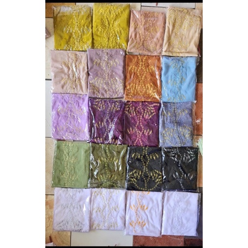 kain kebaya bordir special putih/ kain bordir terbaru/ kain kebaya bordir murah// kain kebaya bali
