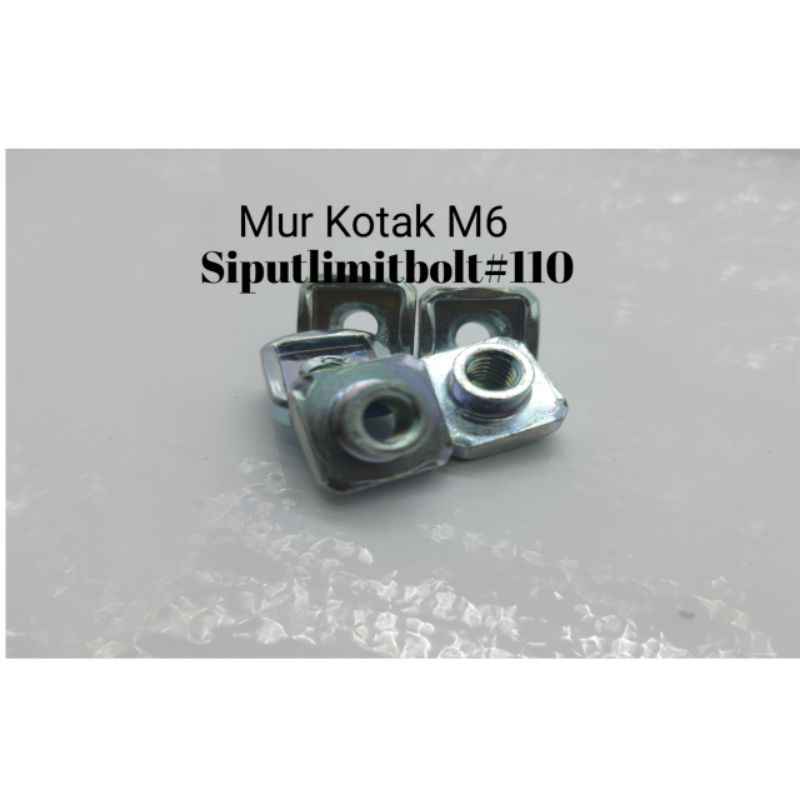 mur kotak m6 untuk baut drat 10