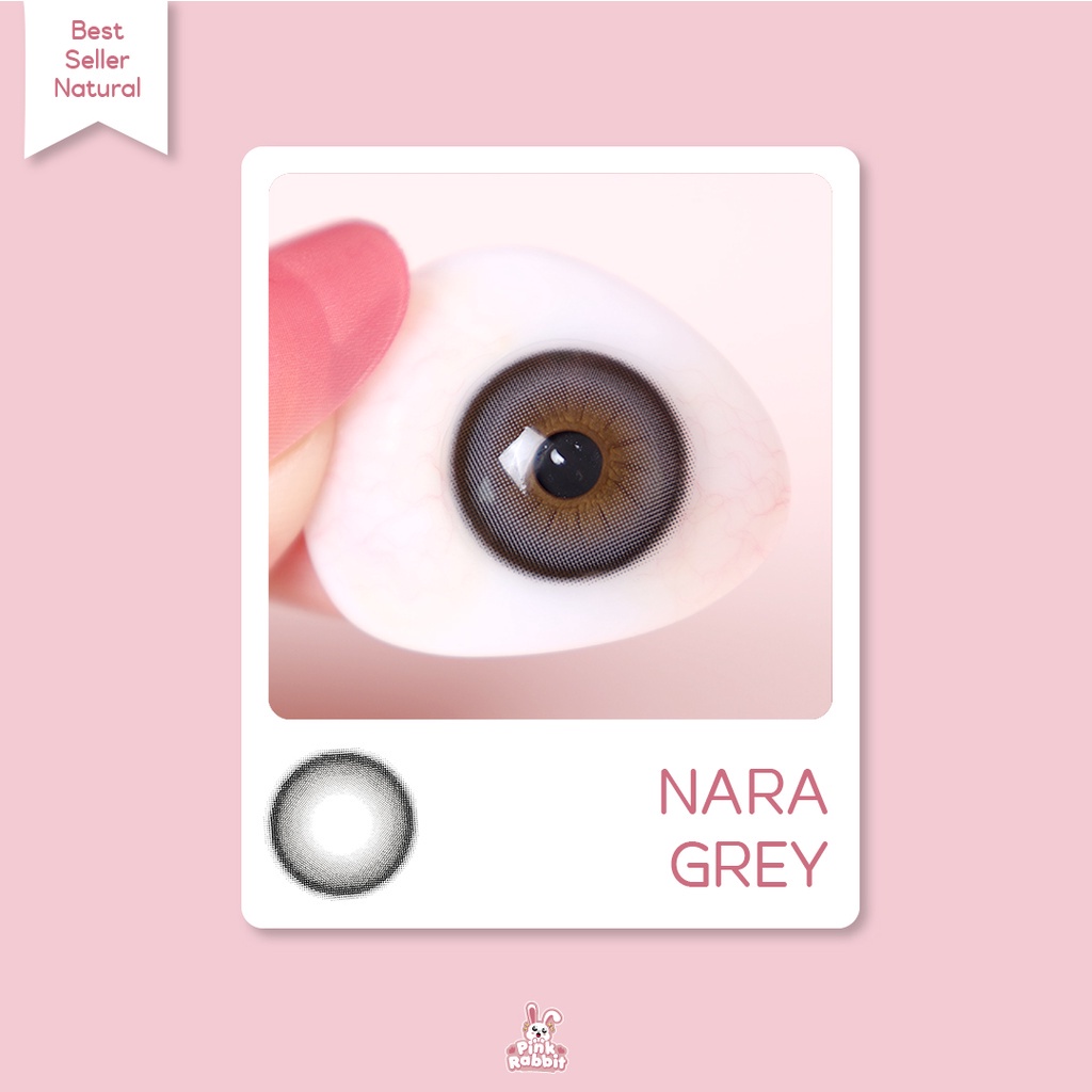 Pink Rabbit Softlens Minus Nara Grey Soflens Abu Abu