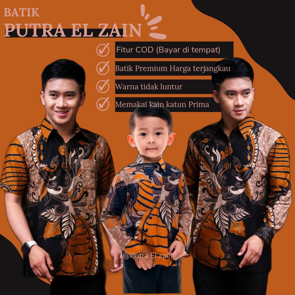 TERBARU Couple sweet || couple batik ayah dan anak cowok BATIK KUNING