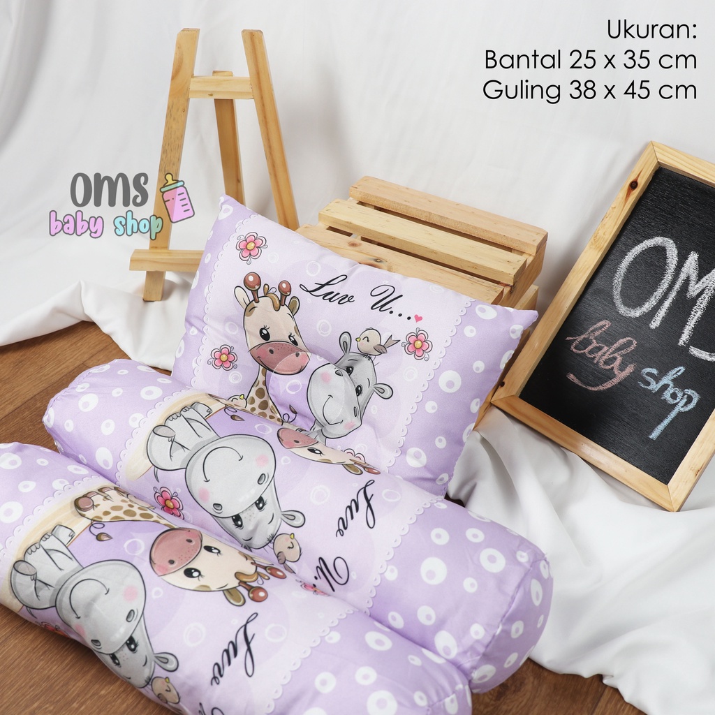 Bantal Guling Bayi Set / Bantal Bayi Karakter premium / Bantal peyang bayi set FREE TAS MIKA PLASTIK!