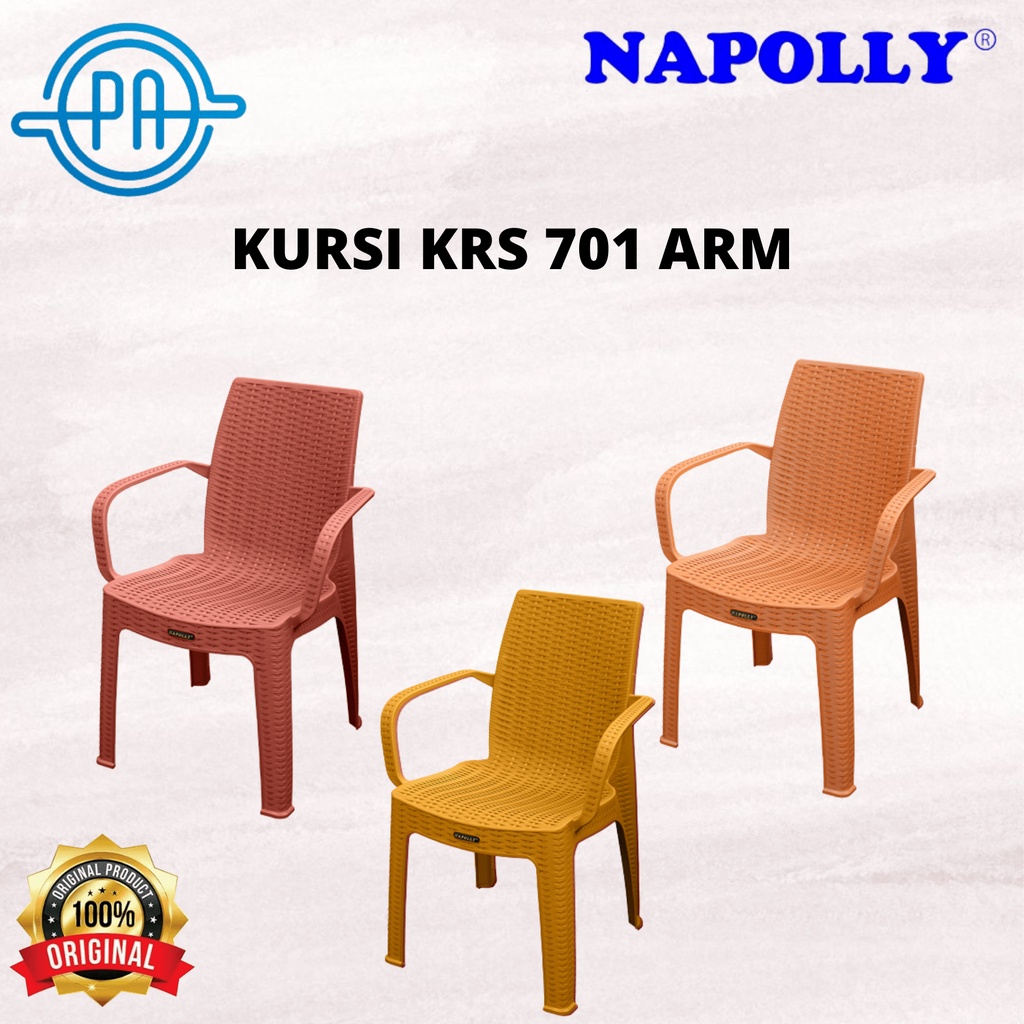 KURSI SENDER NAPOLLY KRS 701 ARM / KURSI PLASTIK ROTAN