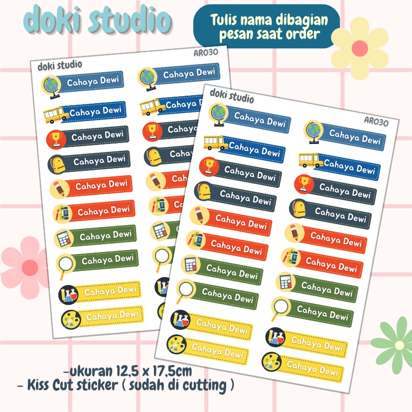 

[DOKI] Stiker Dekorasi Lucu / Sticker Journal / Stiker Aesthetic Memo Sticky Notes Journal Scrapbook Planner - Sticker Nama / Barang