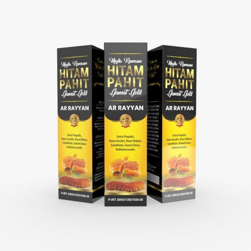 Madu Hitam Pahit Plus Gamat Glod Madu Pahit Ar Rayyan 470 Gram Berkhasiat