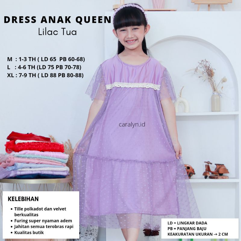 DRESS KONDANGAN ANAK PEREMPUAN BRUKAT QUEEN