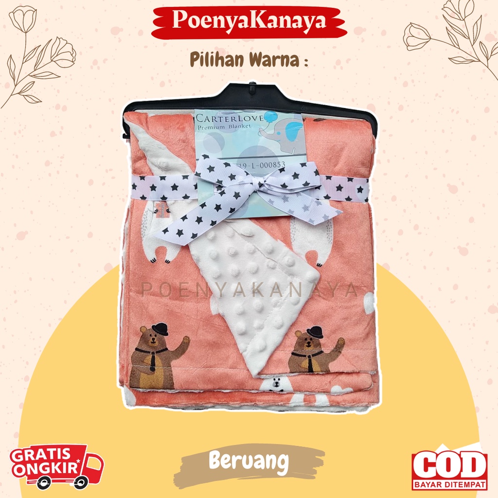 Selimut Bayi JUMBO CARTER'S Fleece Minky Dot Bubble KARAKTER AK33