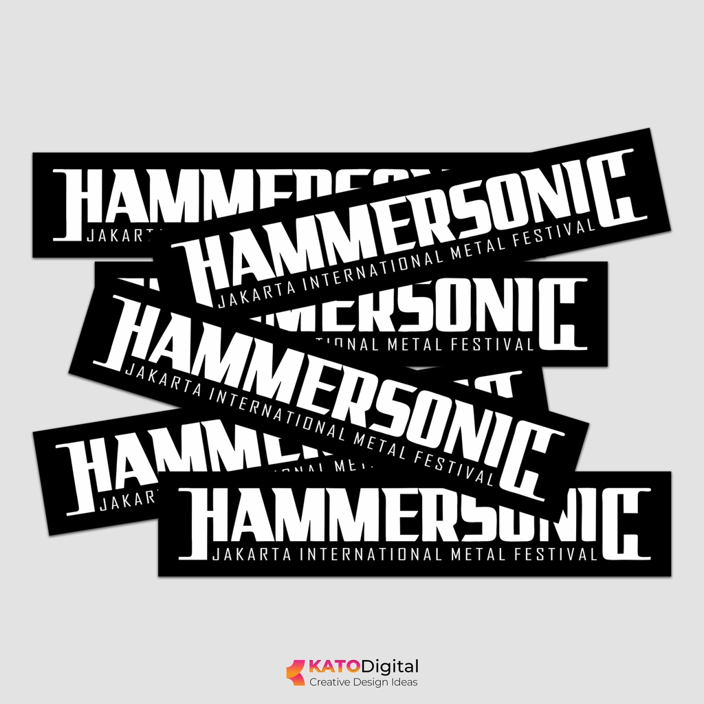 

Stiker Metal Festival Hammersonic Vinyl Glossy Tahan Air Sticker Band Rock Hardcore