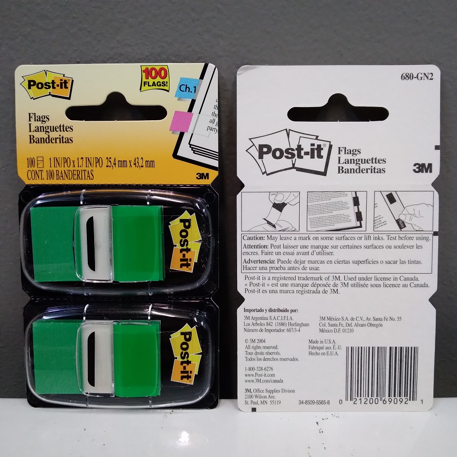 

3M Post It Flags 680-GN2 isi 2 pad 100 lembar RB9