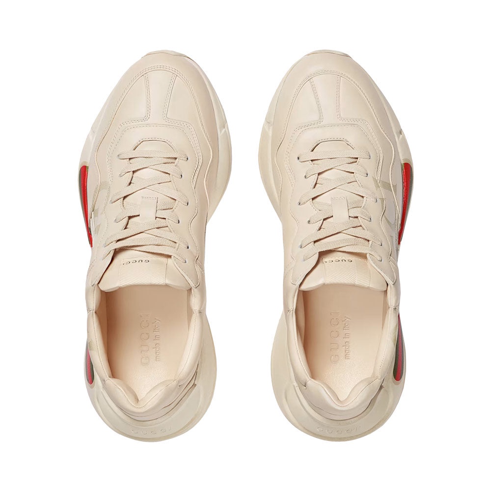 GG Men Rhyton Classic Leather Sneakers 100% Original