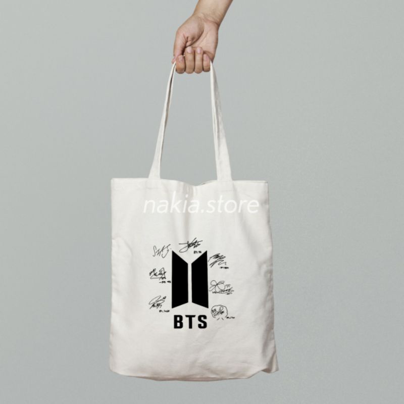 Totebag Logo BTS ARMY Bangtan Kanvas
