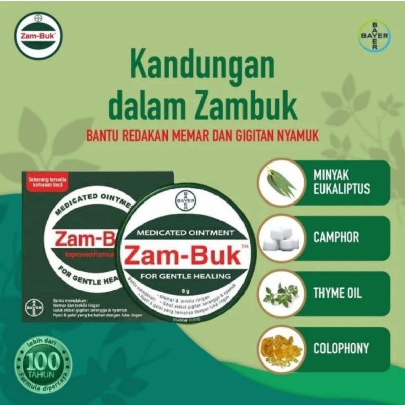 Zambuk Zam Buk Original Bayer 25 gram / Obat Memar dan Terkilir keseleo