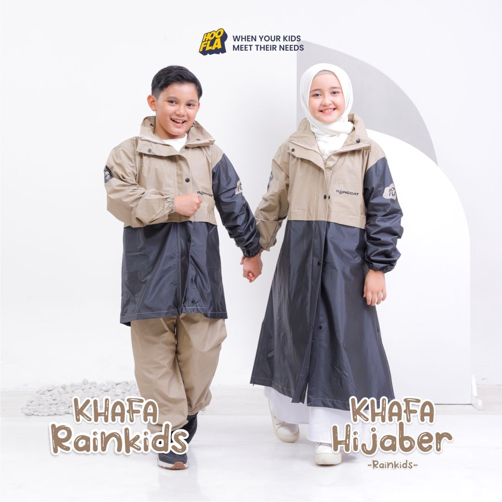 Jas Hujan Setelan Anak Laki Laki Perempuan 6 - 13 Tahun Khafa Rainkids by Hoofla Mantel Hujan Anak Unisex Jas Hujan Anak Perempuan Karakter 5 Tahun 10 Tahun Model Terbaru