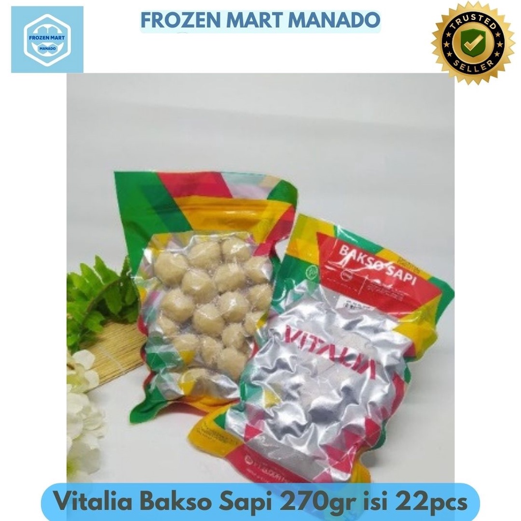 

Vitalia Bakso Sapi 270gr isi 22pcs - Frozen Mart Manado (Frozen Food Manado)