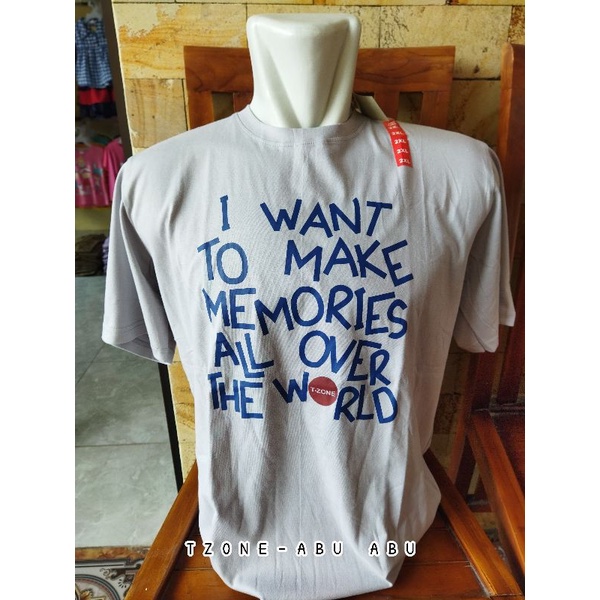 T ZONE Kaos Jumbo Pria Size 2XL 3XL 4XL