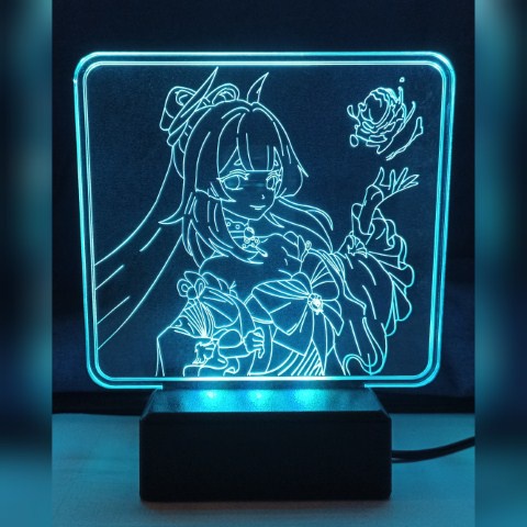 lampu tidur hias akrilik anime karakter Kokomi
