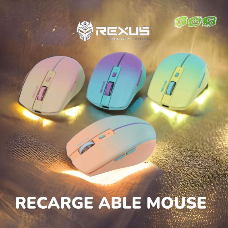 Mouse wireless Bluetooth Rexus QB200 Recharge able