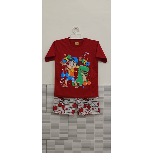 Setelan baju viral LATO-LATO / setelan baju anak laki-laki gambar lato-lato / setelan kaos anak lato