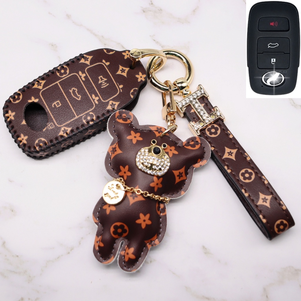 Untuk toyota Veloz rush Innova Yaris Raize Ativa Myvi ALZA 2022brand New FL Kulit Penutup Kunci Mobil Remote Key Case Pelindung Key chain kereta Housing