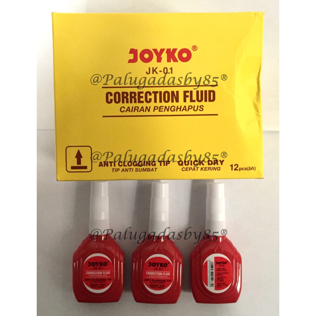 

(1 Pak Isi 12 Pcs) Correction Fluid JOYKO JK-01 / Cairan Koreksi Penghapus Cair Joyko JK-01 JK01