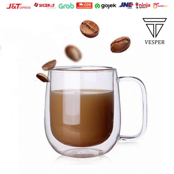

Dijual Double wall coffee glass mug / gelas kopi teh unik / cangkir kopi teh Berkualitas
