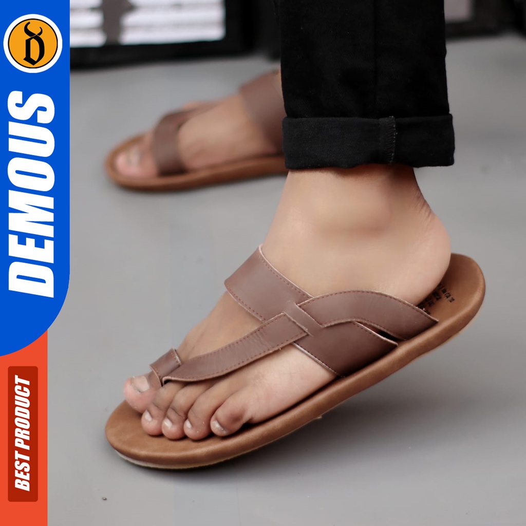 DEMOUS Impulse - Sandal Jepit Kulit Asli Pria