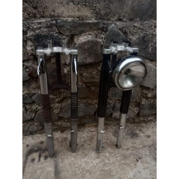 shock depan cb100 original set lampu cb original