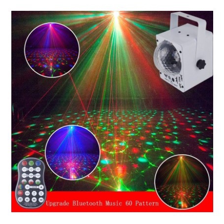 LAMPU DISCO LASER LED 60 POLA CAHAYA PROYEKTOR PESTA CLUB CAFE RGB