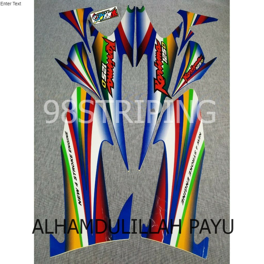 STRIPING KARISMA 125D BIRU TAHUN 2004  LIS STANDAR ORI HONDA 125 D STIKER POLET BODY PLISIR