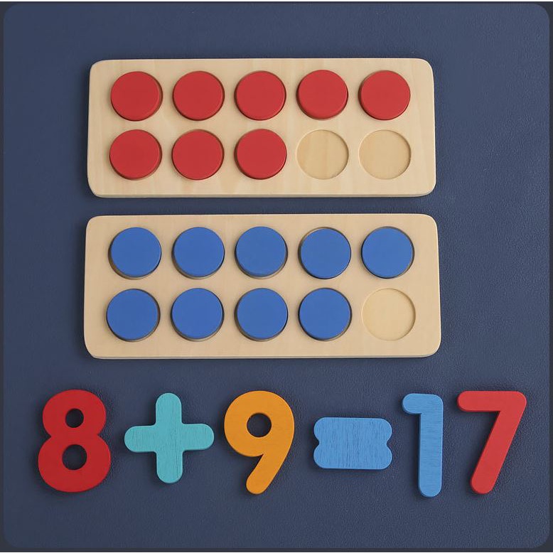 TweedyToys - Ten Frame Set Berhitung Dus / Mainan Edukasi Berhitung Kayu