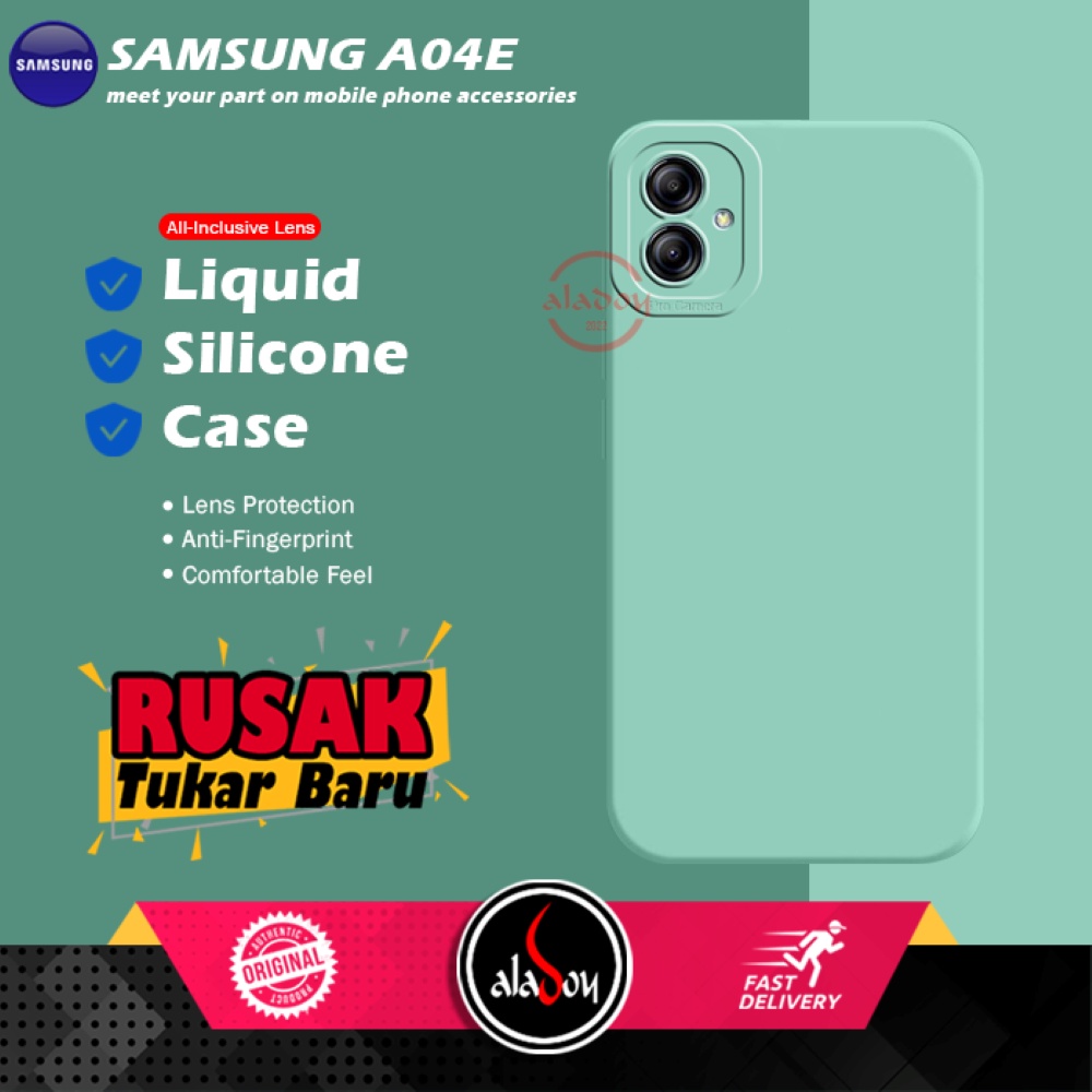 Soft Case Samsung A04E Case Liquid Silicone Pro Camera Premium Casing