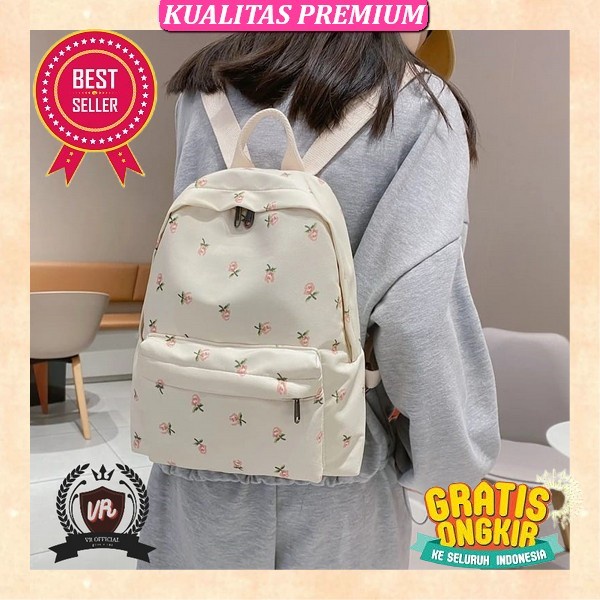 Jual Alika Bag - Tas Ransel Mini Wanita Gambar Bunga Kasual Tas