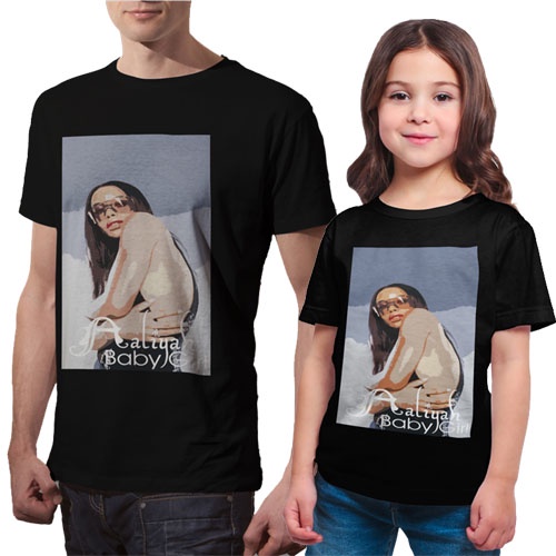 Kaos Aaliyah Baby Girl Tshirt Couple Dewasa & Anak 1 S/D 12 Tahun