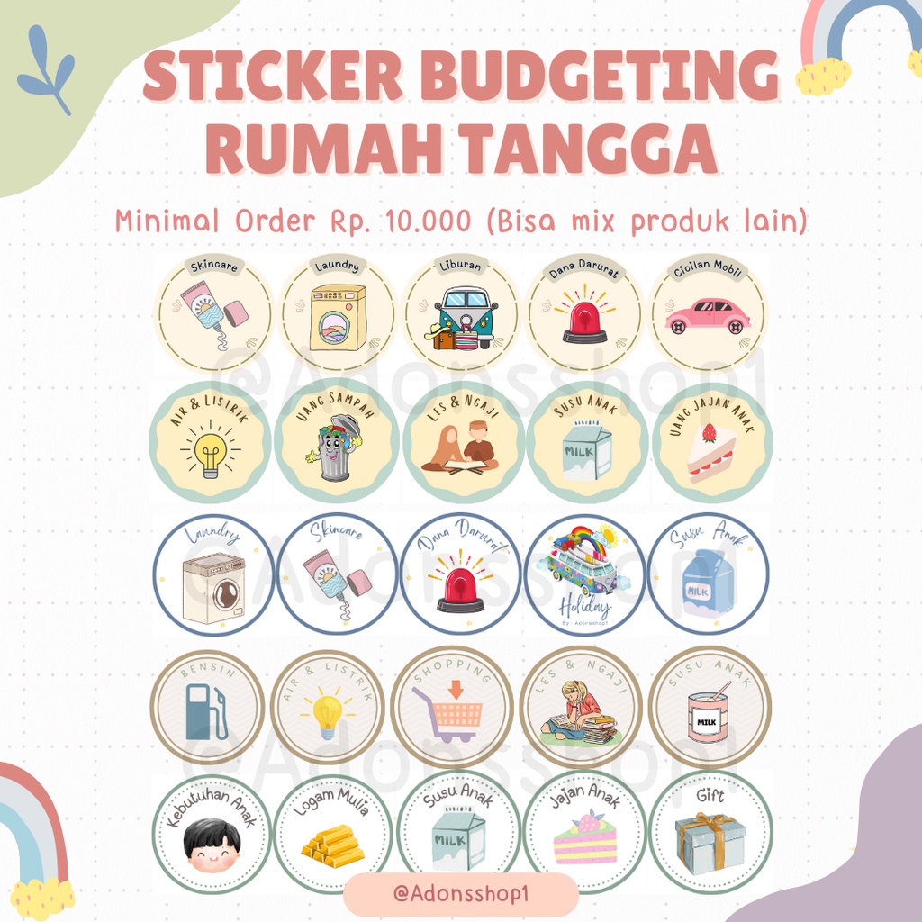 

[PART 4] STICKER BUDGETING / Stiker Menabung / Dompet Keuangan / Stiker Anggaran / Sinking Fund