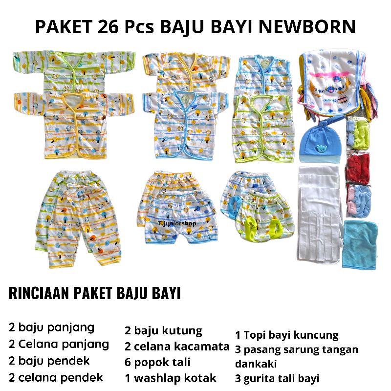 PAKET BAJU BAYI NEWBORN/BAJU BAYI NEWBORN 26 PCS