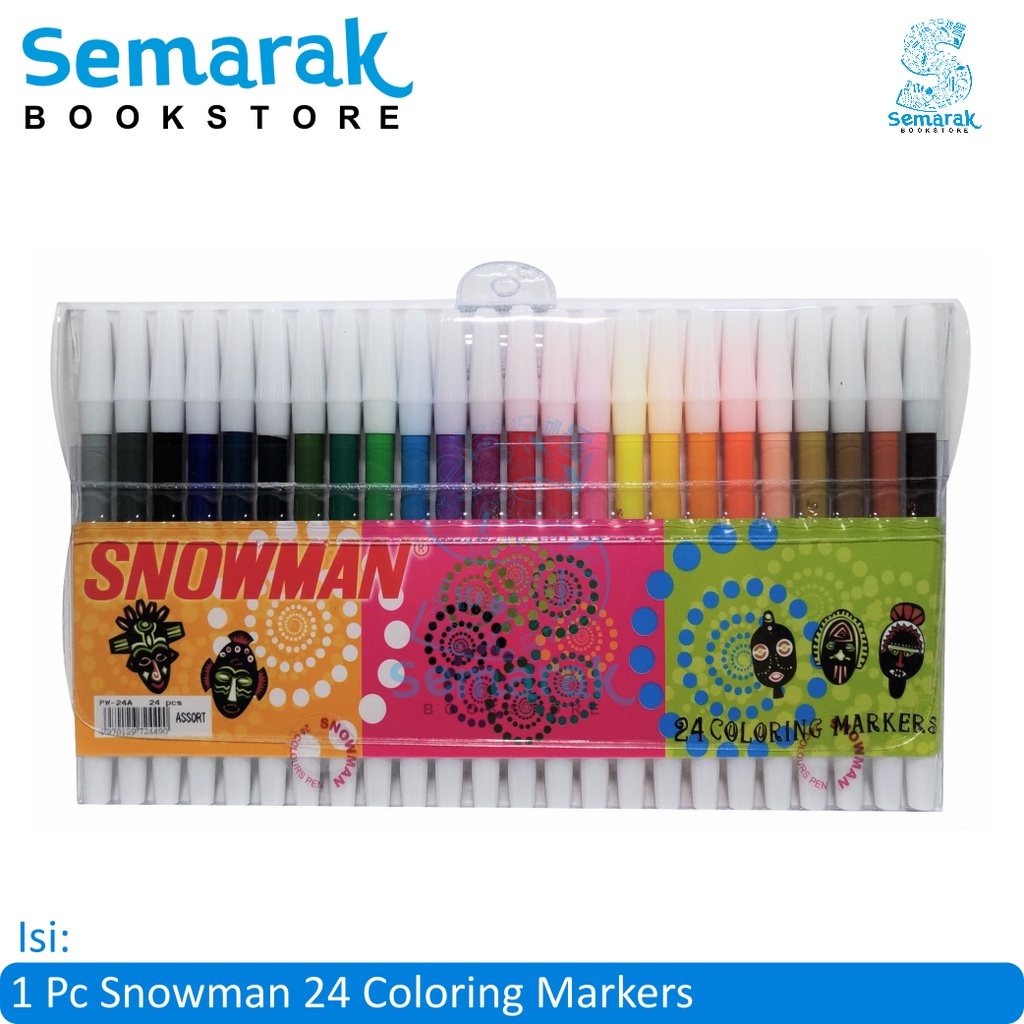 

Snowman Coloring Markers - 24 Warna