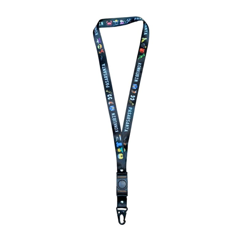 

KONKUBIN PASAR SANTA lanyard merch in black // store santa modern market jakarta selatan