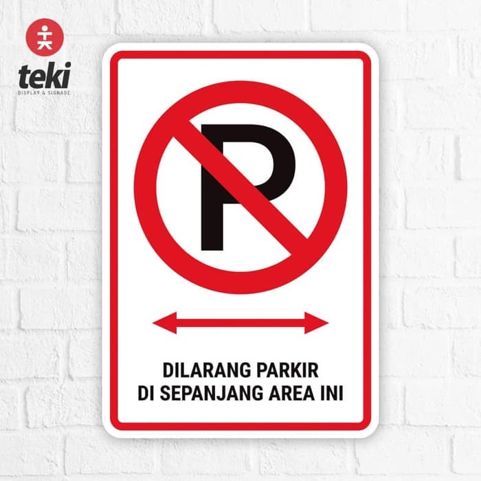 

Papan Jalan Panel Rambu Dilarang Parkir Dan Dilarang Berjualan 40X60