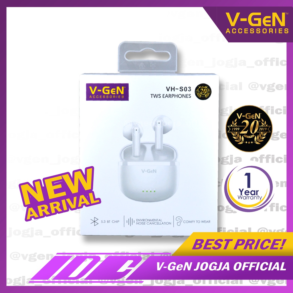 Earphone V-GeN TWS With ENC VH-S03 True Wireless Stereo VGEN