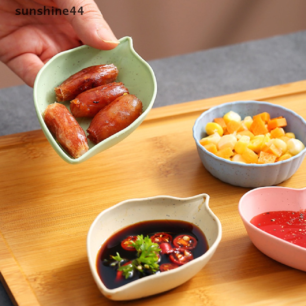 Sunshine 10PCS Dipping Sauce Dish Piring Piring Rumah Bumbu Mangkok Piring Dapur.