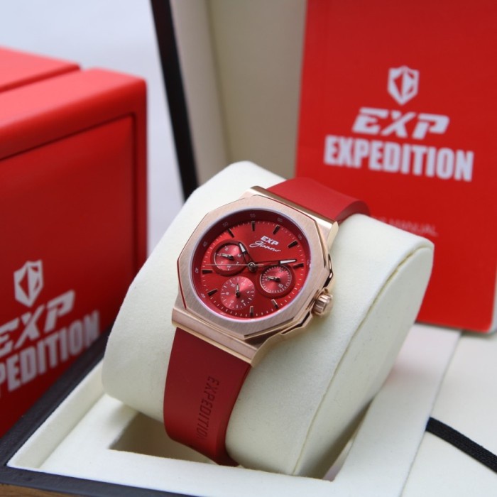 EXPEDITION 6816 BF ROSEGOLD RED WANITA ORIGINAL GARANSI 1TAHUN
