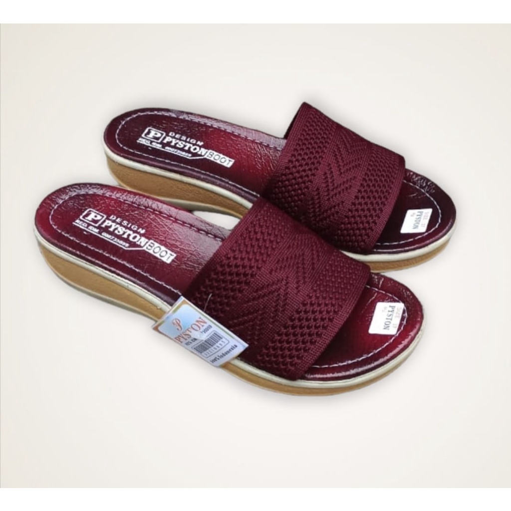 SANDAL WANITA PREMIUM HIGH CLASS 3,5cm TERBARU SELOP SENDAL KEKINIAN RAJUT WADGES PEREMPUAN PESTA KONDANGAN