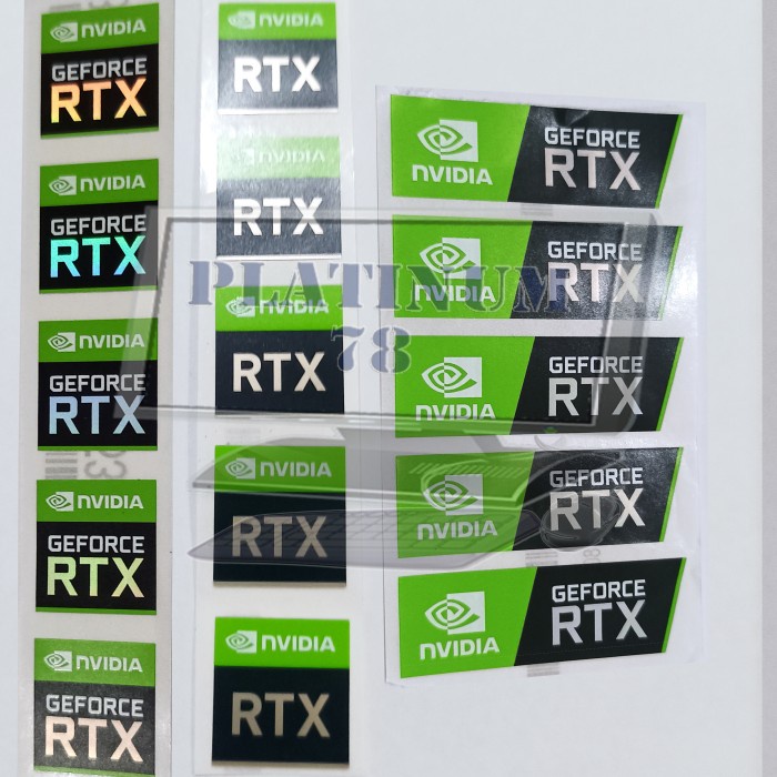 Skin Sticker Stiker Logo Nvidia Rtx Original