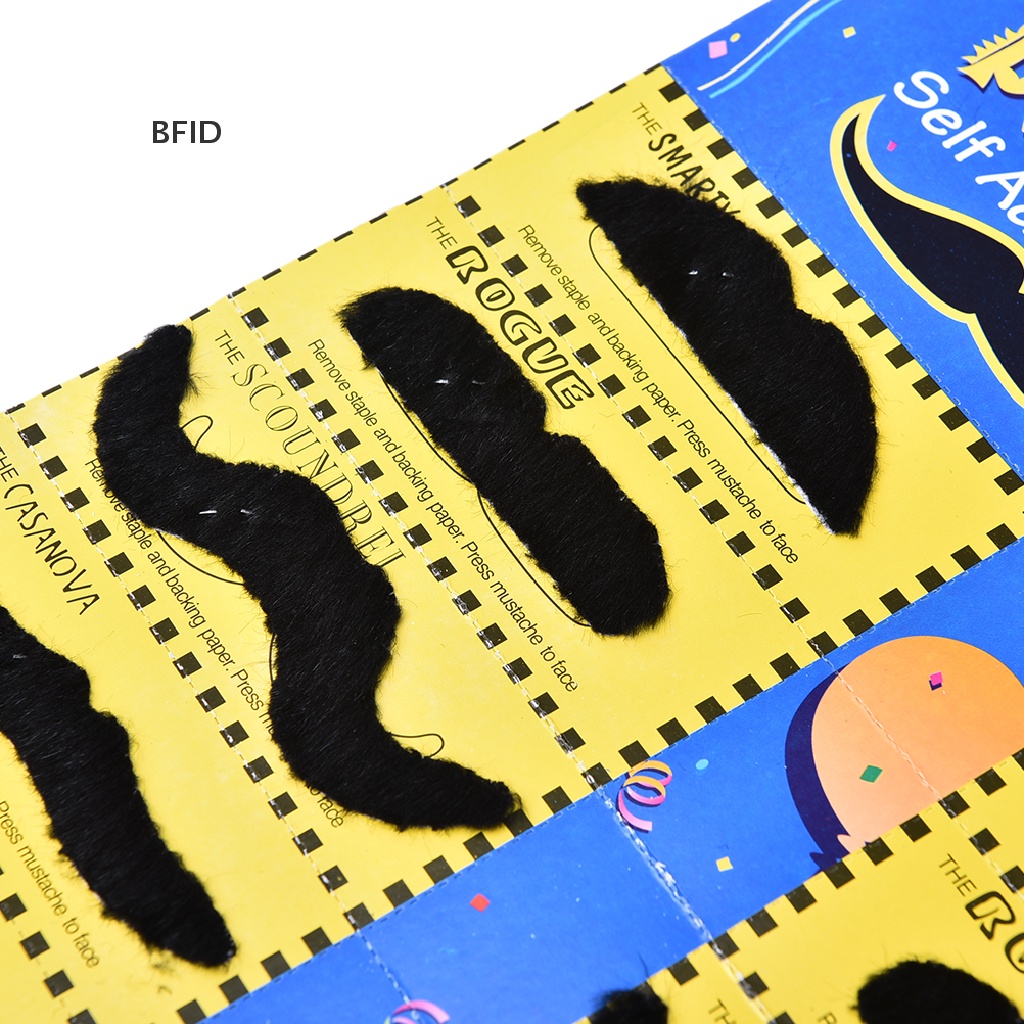 [BFID] 12pcs Set Pria Hitam Kumis Kumis Palsu Lucu Jenggot Pesta Kostum Halloween [ID]