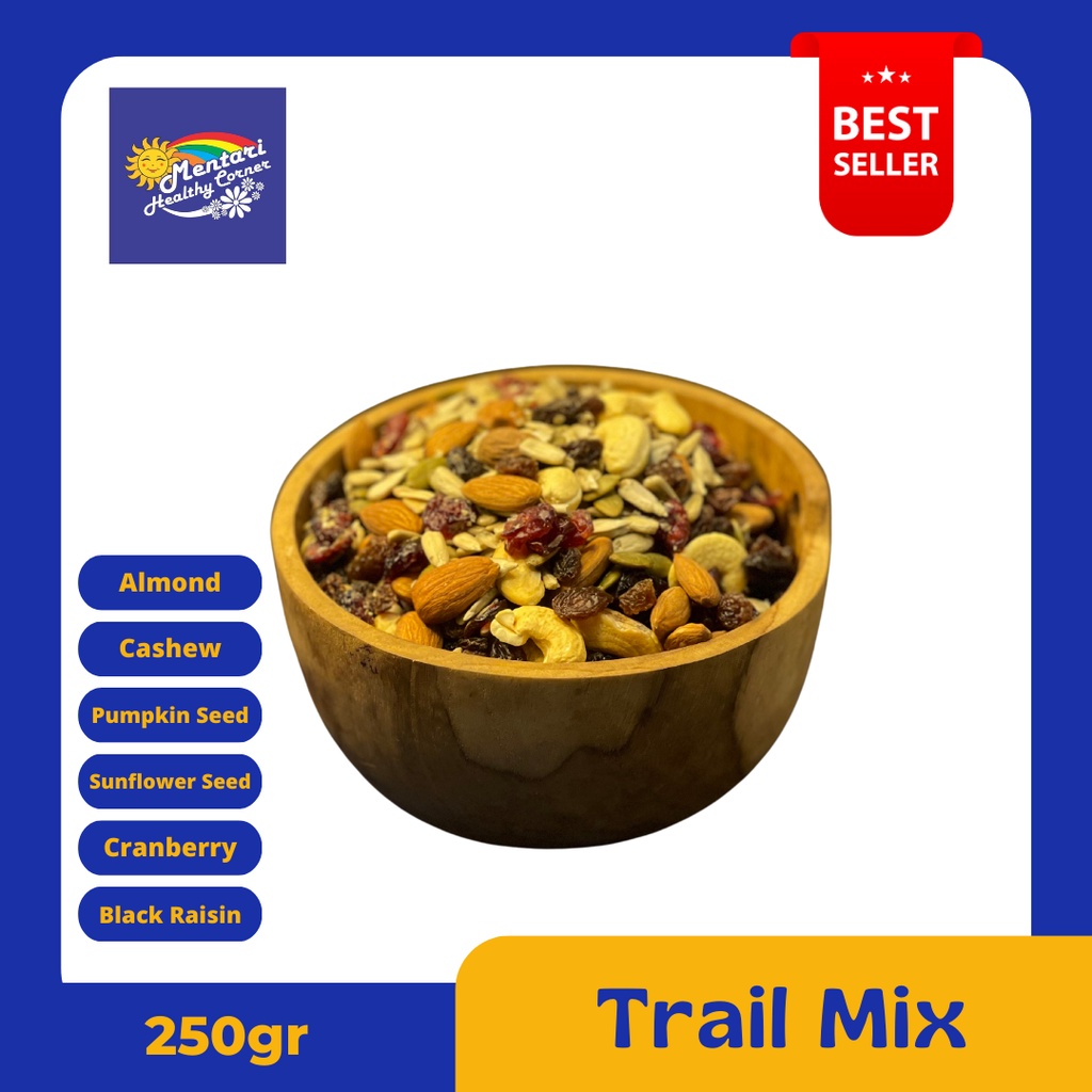 Trail Mix 250gr (Almond, Mede, Pumpkin seed, Sunflower, Cranberry, Raisin) 250gr