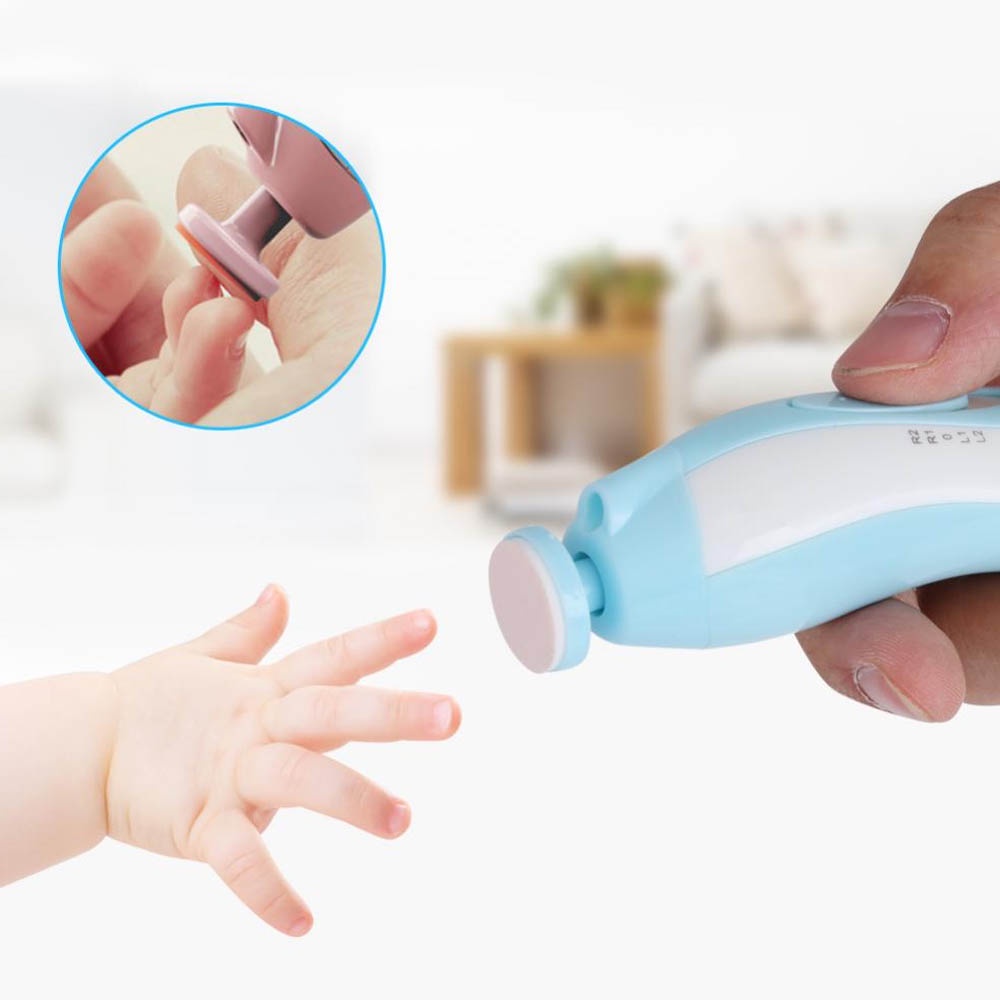 Baby Nail Trimmer SA2B - Set Medicure Dan Pedicure Gunting Kuku Bayi Elektrik Dengan LED RANDOM