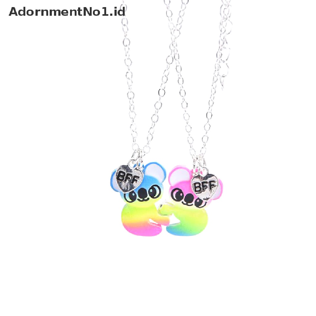 [AdornmentNo1] 1pasang Lucu Colorful Raccoon Pendant Best Friend Kalung Persahabatan Perhiasan Hadiah [ID]