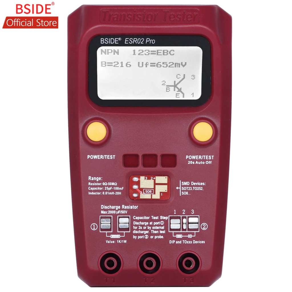 Multi-purpose Transistor BSIDE ESR02pro Smart Diode Triode Capacitance